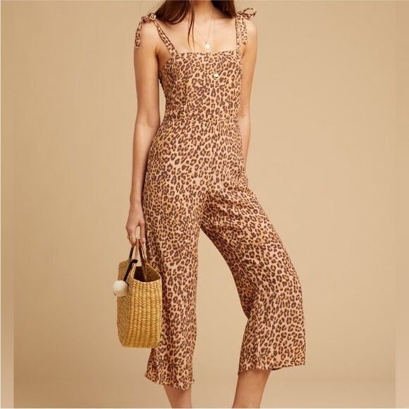 FAITHFULL THE BRAND | REVOLVE Elsa Animal Print Leopard Jumpsuit Women’s Size 2 - Picture 13 of 13